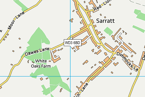 WD3 6BD map - OS VectorMap District (Ordnance Survey)