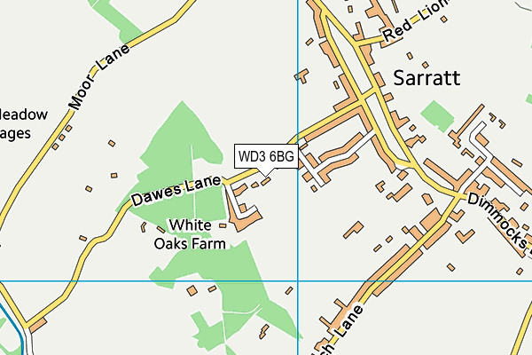 WD3 6BG map - OS VectorMap District (Ordnance Survey)