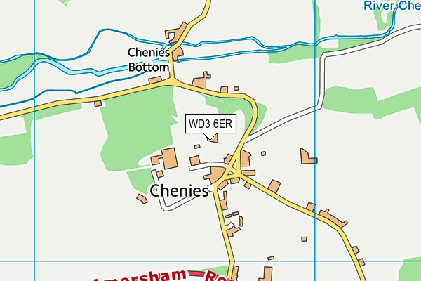 Chenies School map (WD3 6ER) - OS VectorMap District (Ordnance Survey)