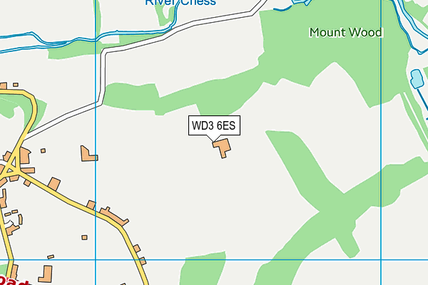WD3 6ES map - OS VectorMap District (Ordnance Survey)