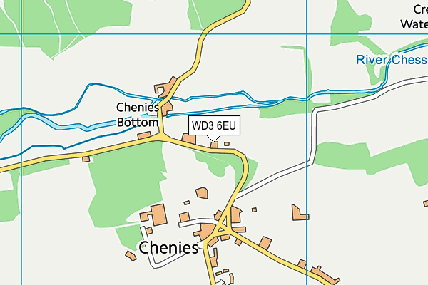 WD3 6EU map - OS VectorMap District (Ordnance Survey)