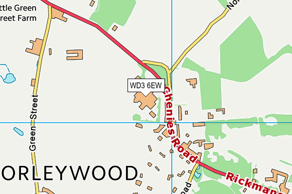 St Clement Danes School map (WD3 6EW) - OS VectorMap District (Ordnance Survey)