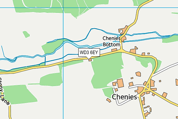 WD3 6EY map - OS VectorMap District (Ordnance Survey)