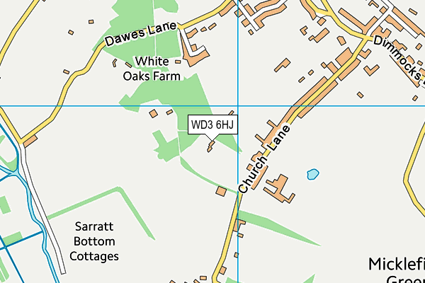 WD3 6HJ map - OS VectorMap District (Ordnance Survey)