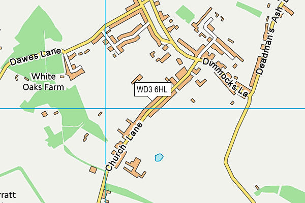 WD3 6HL map - OS VectorMap District (Ordnance Survey)