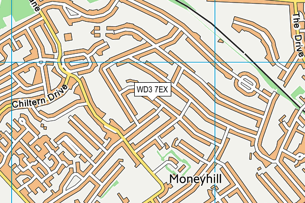 WD3 7EX map - OS VectorMap District (Ordnance Survey)