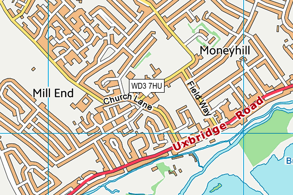WD3 7HU map - OS VectorMap District (Ordnance Survey)