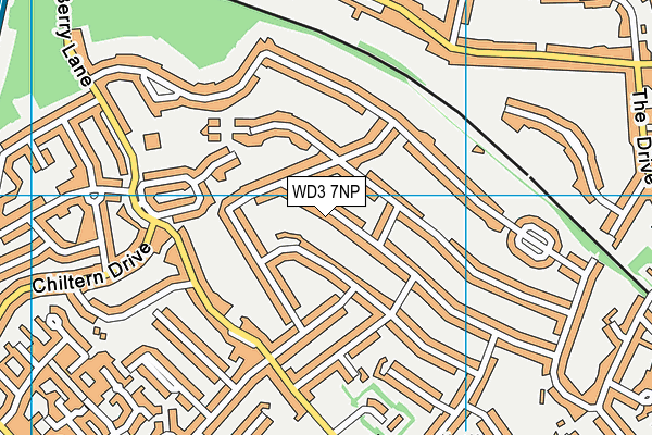 WD3 7NP map - OS VectorMap District (Ordnance Survey)