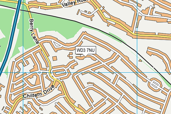 WD3 7NU map - OS VectorMap District (Ordnance Survey)
