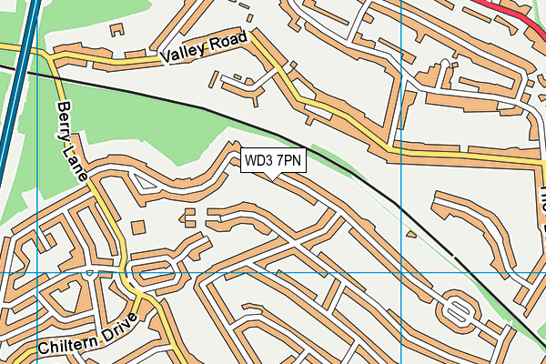 WD3 7PN map - OS VectorMap District (Ordnance Survey)