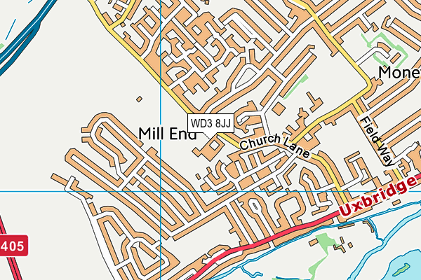 Shepherd Primary map (WD3 8JJ) - OS VectorMap District (Ordnance Survey)