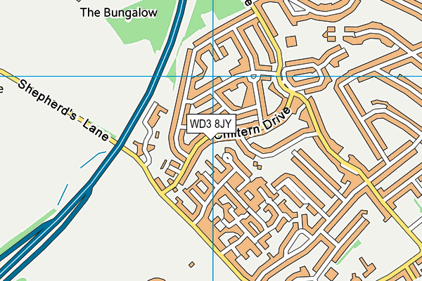 WD3 8JY map - OS VectorMap District (Ordnance Survey)