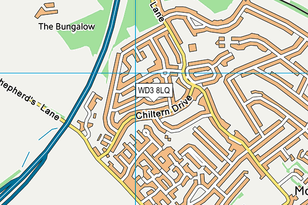WD3 8LQ map - OS VectorMap District (Ordnance Survey)