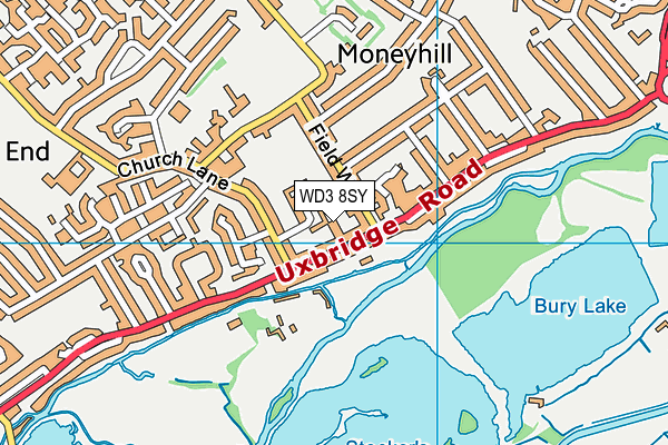 WD3 8SY map - OS VectorMap District (Ordnance Survey)