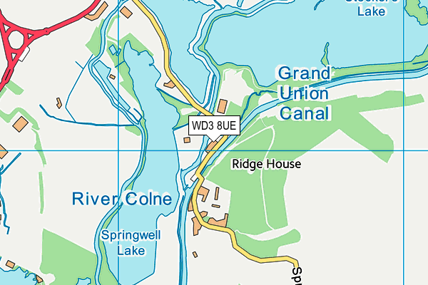 WD3 8UE map - OS VectorMap District (Ordnance Survey)