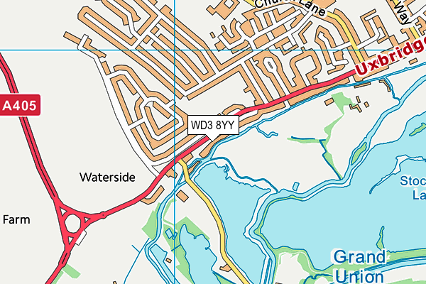 WD3 8YY map - OS VectorMap District (Ordnance Survey)