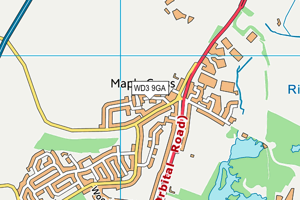 WD3 9GA map - OS VectorMap District (Ordnance Survey)