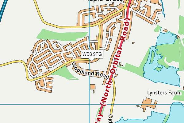 WD3 9TG map - OS VectorMap District (Ordnance Survey)
