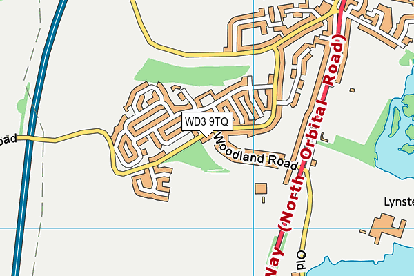 WD3 9TQ map - OS VectorMap District (Ordnance Survey)
