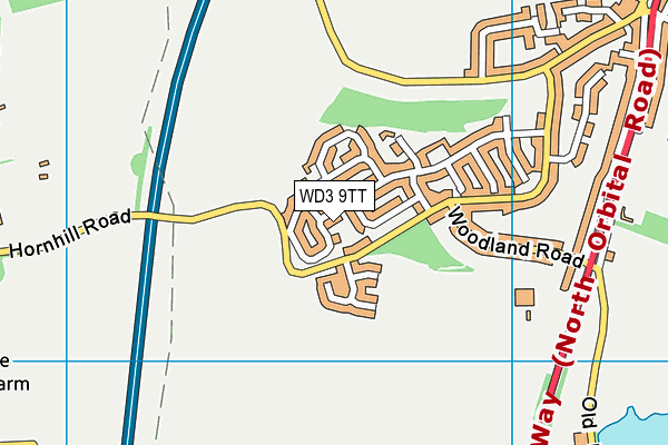 WD3 9TT map - OS VectorMap District (Ordnance Survey)