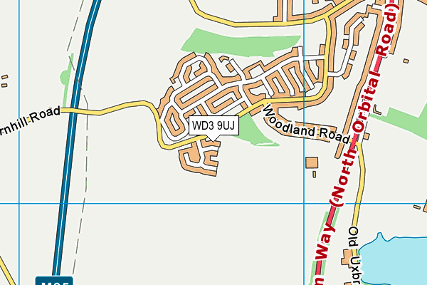 WD3 9UJ map - OS VectorMap District (Ordnance Survey)