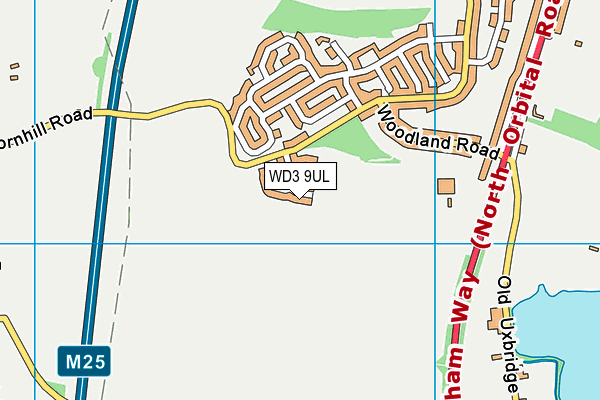 WD3 9UL map - OS VectorMap District (Ordnance Survey)