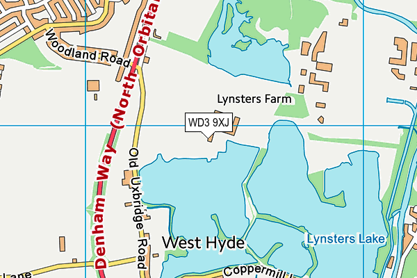 WD3 9XJ map - OS VectorMap District (Ordnance Survey)