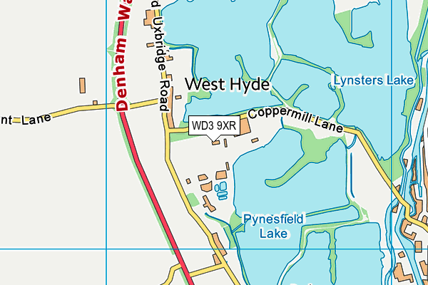 WD3 9XR map - OS VectorMap District (Ordnance Survey)