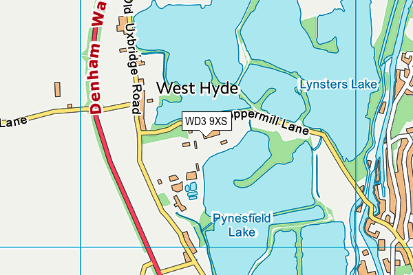 WD3 9XS map - OS VectorMap District (Ordnance Survey)