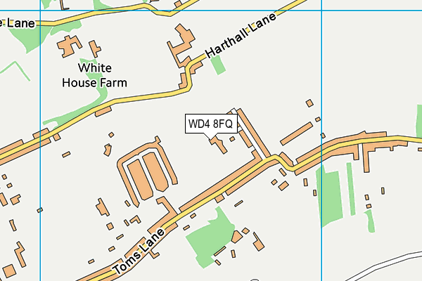 WD4 8FQ map - OS VectorMap District (Ordnance Survey)