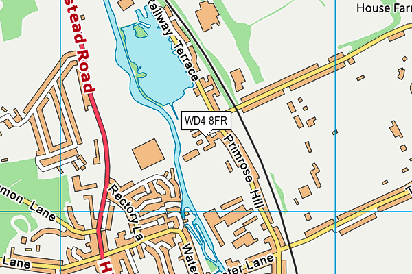 WD4 8FR map - OS VectorMap District (Ordnance Survey)