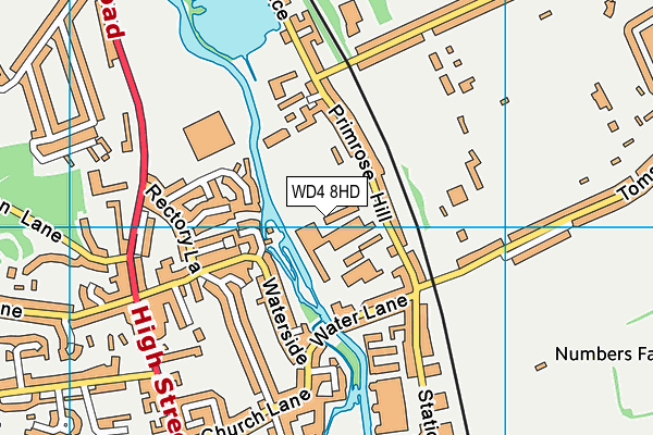 Primrose Hill map (WD4 8HD) - OS VectorMap District (Ordnance Survey)