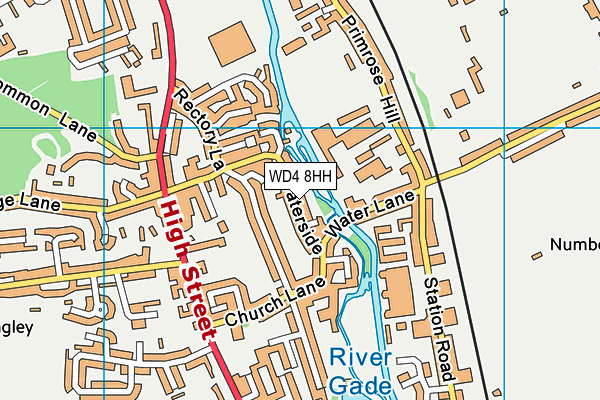 WD4 8HH map - OS VectorMap District (Ordnance Survey)