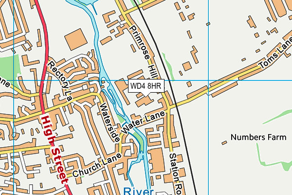 WD4 8HR map - OS VectorMap District (Ordnance Survey)