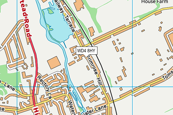 WD4 8HY map - OS VectorMap District (Ordnance Survey)