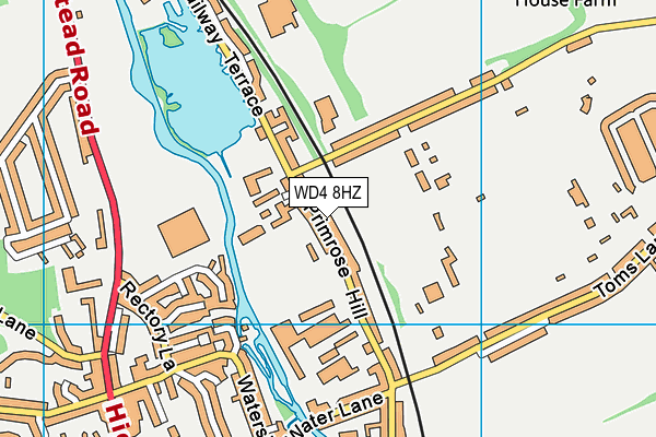 WD4 8HZ map - OS VectorMap District (Ordnance Survey)