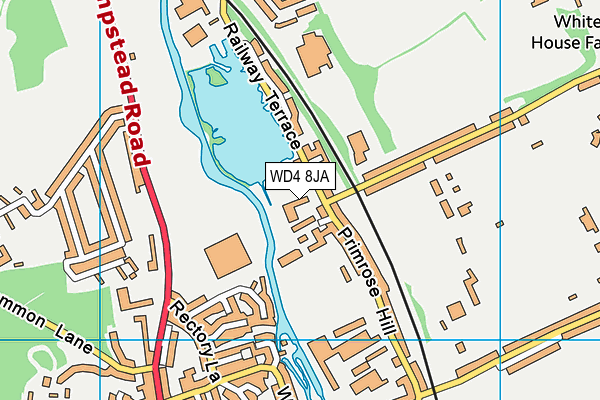 WD4 8JA map - OS VectorMap District (Ordnance Survey)