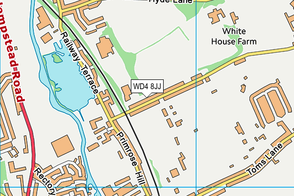 WD4 8JJ map - OS VectorMap District (Ordnance Survey)