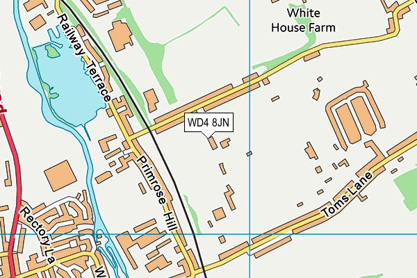 WD4 8JN map - OS VectorMap District (Ordnance Survey)