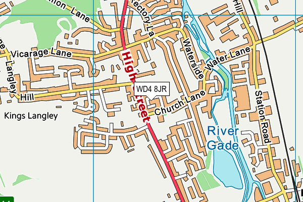 WD4 8JR map - OS VectorMap District (Ordnance Survey)