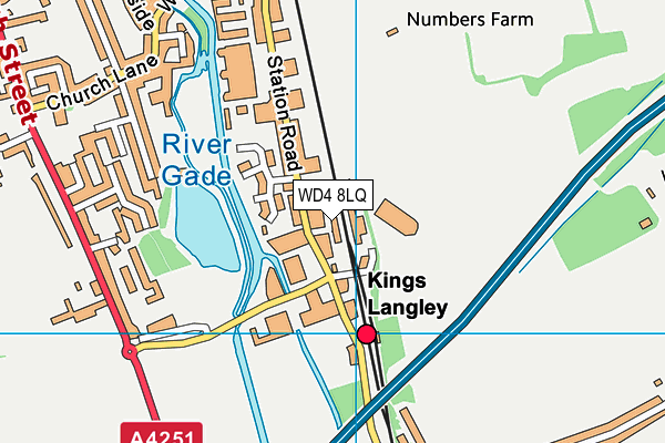 Map of KINGS LANGLEY COLLEGE LIMITED at district scale