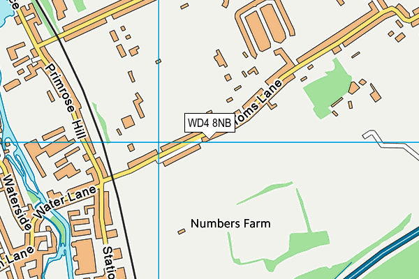 WD4 8NB map - OS VectorMap District (Ordnance Survey)