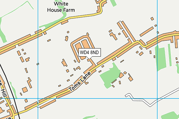 WD4 8ND map - OS VectorMap District (Ordnance Survey)