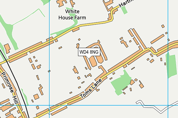 WD4 8NG map - OS VectorMap District (Ordnance Survey)