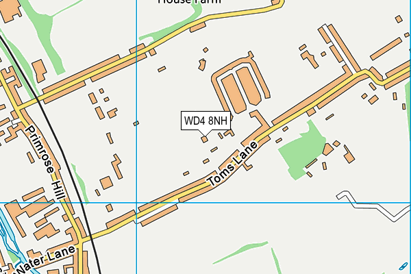 WD4 8NH map - OS VectorMap District (Ordnance Survey)