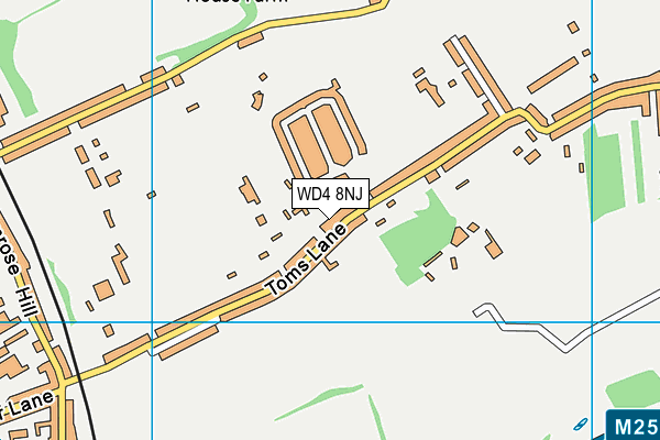 WD4 8NJ map - OS VectorMap District (Ordnance Survey)