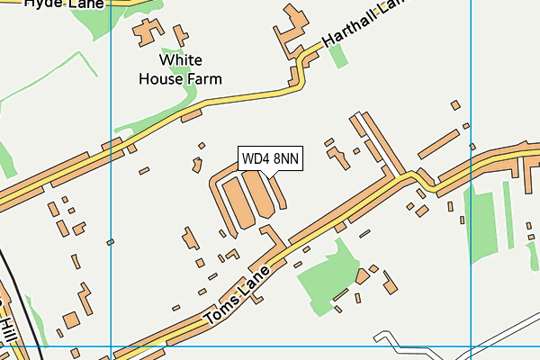 WD4 8NN map - OS VectorMap District (Ordnance Survey)