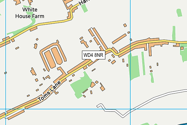 WD4 8NR map - OS VectorMap District (Ordnance Survey)