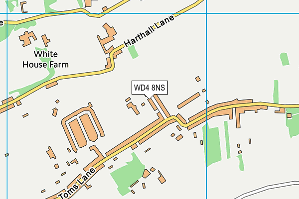 WD4 8NS map - OS VectorMap District (Ordnance Survey)