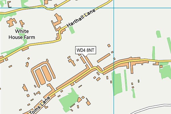 WD4 8NT map - OS VectorMap District (Ordnance Survey)